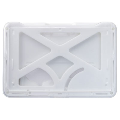BRADY | 1840-6678 B-Holder WHITE 3-Card Rigid Plastic Horizontal Holder (100 Holders)